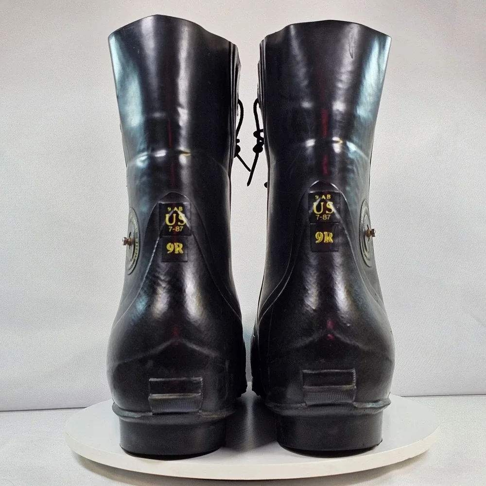 Bata Mickey Mouse Boots Mens 9R Black Rubber Extreme Cold Weather Military Vapor